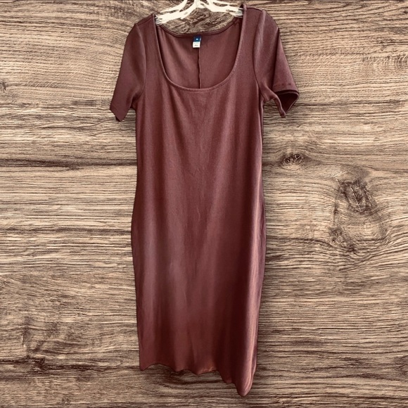 Old Navy Ribbed Jersey Scoop Neck Maxi Dress – XL – Brown - Picture 1 of 3